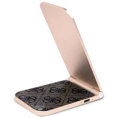 Guess 4G Pattern MagSafe foldable 2in1 15W inductive charger - brown-thumb-2