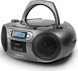 AIWA Portable CD/MP3/USB/TAPE/Bt With Fm Pll Radio Grey - (BBTC-550MG)