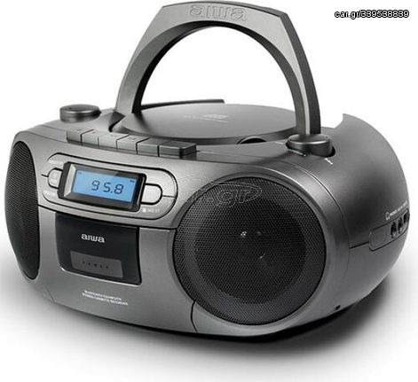 AIWA Portable CD/MP3/USB/TAPE/Bt With Fm Pll Radio Grey - (BBTC-550MG)