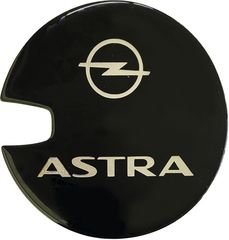 Race Axion Opel Astra G/Astra H 3D/5D 1998-2009 Αυτοκολλητο Ταπας Ρεζερβουαρ 14,4 Cm ΜΑΥΡΟ/Χρωμιο Με Επικαλυψη Εποξειδικης Ρυτινης (Υγρο ΓΥΑΛΙ) - 1 ΤΕΜ.