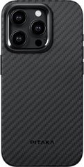 Pitaka Magez Case Pro 4 Apple Iphone 15 Pro Max Black / Grey / Twill - (KI1501PMP)