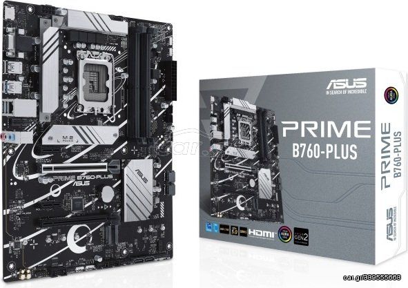 ASUS MOTHERBOARD PRIME B760-PLUS ,DDR5 ,1700 ATX - (90MB1EF0-M1EAY0)