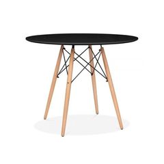 Τραπέζι Senso Round Μαύρο 80x80x72cm
