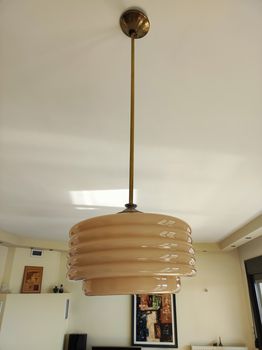 Φωτιστικό οροφής elio Martinelli Made in Italy 1964. Διάμετρος γυαλιού 30 εκατοστά, ύψος γυαλιού 15 εκατοστά