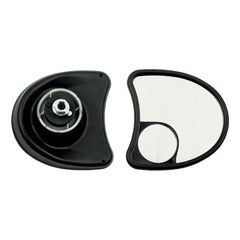 Touring fairing mount mirror kit. Dual Vision, black