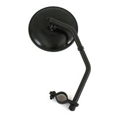 Καθρέπτης μαύρο γυαλιστερό για HARLEY DAVIDSON Reproduction sidevalve mirror. Black, long stem μακρύς βραχίονας 5" diameter mirror head. Fits 1" (25.4mm) diameter handlebars