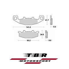 ΤΑΚΑΚΙ BRAKE PADS TBR698 PR-1 HYOSUNG  COMET GT 250 02 FRONT - L
