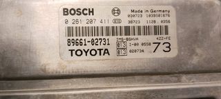 TOYOTA COROLLA E120 89661-02731 BOSCH 0261207411  IMS BSHVA 030723 1039S01676 2002-2007 73 4ZZ-FE ΕΓΚΕΦΑΛΟΣ ΜΗΧΑΝΗΣ