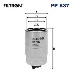 Φίλτρο καυσίμου FILTRON PP 837