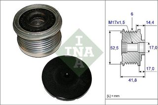 Ελεύθερη περιστροφή γεννήτριας INA 535 0147 10