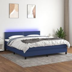 ΚΡΕΒΑΤΙ BOXSPRING ΜΕ ΣΤΡΩΜΑ & LED ΜΠΛΕ 180X200 ΕΚ. ΥΦΑΣΜΑΤΙΝΟ 3133099