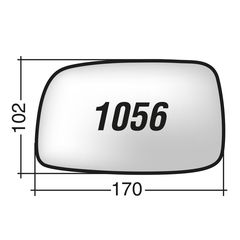 Κρύσταλλο καθρέπτη αριστερό TOYOTA AVENSIS SW 2004