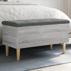 Παγκάκι Αποθήκευσης Γκρι Sonoma 82x42x46 εκ. Επεξεργασμένο Ξύλο 835080