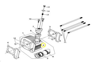 Κύλινδρος Sym X-pro 125 2013-2015 12101-F6A-000-CN1
