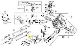 Κοκοράκι Εξαγωγής Sym HD.200 Efi 1444A-LDA-000