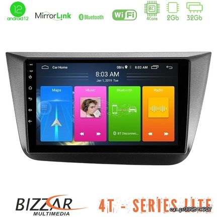 Bizzar 4T Series Seat Altea 2004-2015 4Core Android12 2+32GB Navigation Multimedia Tablet 9"