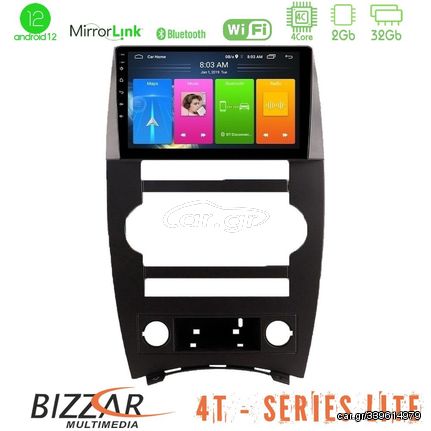 Bizzar 4T Series Jeep Commander 2007-2008 4Core Android12 2+32GB Navigation Multimedia Tablet 9"