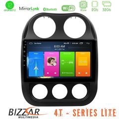 Bizzar 4T Series Jeep Compass 2012-2016 4Core Android12 2+32GB Navigation Multimedia Tablet 9"