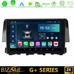 Bizzar G+ Series Honda Civic 2016-2020 8core Android12 6+128GB Navigation Multimedia 9"