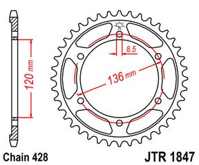 ΓΡΑΝΑΖΙ JT JTR1847-46 XT225 SERROW 02014-46