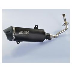 POLINI Maxi-Scooter Full Exhaust System - Black Aluminium Piaggio