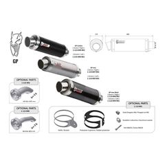 MIVV GP Universal Silencer - Left Side