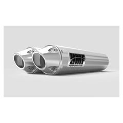 HMF Performance Series Silencer -Brushed Stainless Steel Stainless steel Polaris RZR XP TURBO