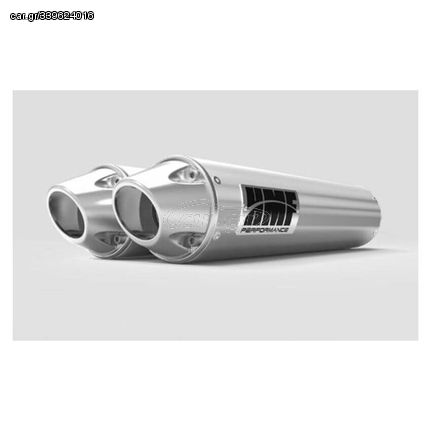 HMF Performance Series Silencer -Brushed Stainless Steel Stainless steel Polaris RZR XP TURBO