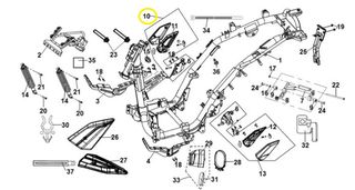 Μαρσπιές Πίσω Δεξίς Sym Jet-x 125 Lc Cbs E5 5071A-XN1-000