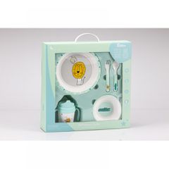 Interbaby Savana παιδικό σετ φαγητού Green