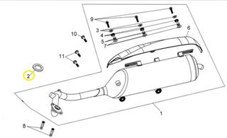 Ροδέλα Εξάτμισης (Ζουάν) Sym Jet-x 125 Lc Abs E5 18291-M9Q-000