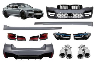 Body kit μαρκέ άριστης ποιότητας look m5 lci μαζί με φανάρια για BMW σειρά 5 G30 2017-2020 