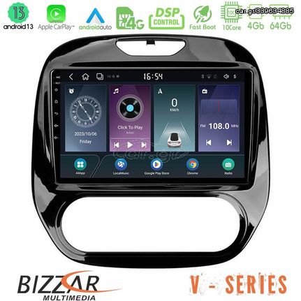 Bizzar V Series Renault Captur 2013-2019 (Manual AC) 10core Android13 4+64GB Navigation Multimedia Tablet 9"