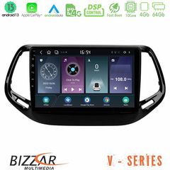 Bizzar V Series Jeep Compass 2017 10core Android13 4+64GB Navigation Multimedia Tablet 10"