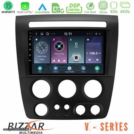 Bizzar V Series Hummer H3 2005-2009 10core Android13 4+64GB Navigation Multimedia Tablet 9"