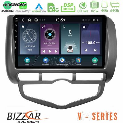 Bizzar V Series Honda Jazz 2002-2008 (Auto A/C) 10core Android13 4+64GB Navigation Multimedia Tablet 9"