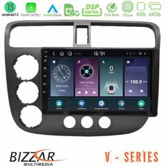 Bizzar V Series Honda Civic 2001-2005 10core Android13 4+64GB Navigation Multimedia Tablet 9"