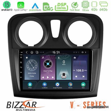 Bizzar V Series Dacia Sandero/Dokker 2014-2020 10core Android13 4+64GB Navigation Multimedia Tablet 9"