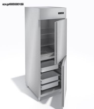 Ψυγείο θάλαμος στατικό µε 2 πόρτες  για αποθήκευση ψαριών, ζύμης πίτσας και λαχανικών Διατάσεις 72 x 89 x 209
