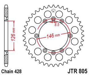 ΓΡΑΝΑΖΙ JT JTR805-50 TS125R-DR125SM 08-13
