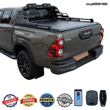 SMART ΡΟΛΟ ΑΛΟΥΜΙΝΙΟΥ ΗΛΕΚΤΡΙΚΟ ΜΕ PREMIUM LED ROLL-BAR SMART 2-7000 E-ROLL+RB 430LED TOYOTA HILUX REVO 2016+ & HILUX 2021+