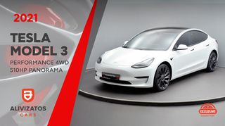 Tesla Model 3 '21 Performance 4WD 510HP Panorama Αυτονομία 547 km