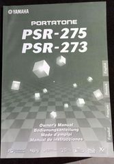 Οδηγίες Χρήσης (Manual) απο αρμόνιο Yamaha PSR-275/273