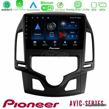 Pioneer AVIC 4Core Android13 2+64GB Hyundai i30 2007-2012 Auto A/C Navigation Multimedia Tablet 9"