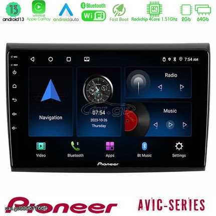 Pioneer AVIC 4Core Android13 2+64GB Fiat Bravo Navigation Multimedia Tablet 9"