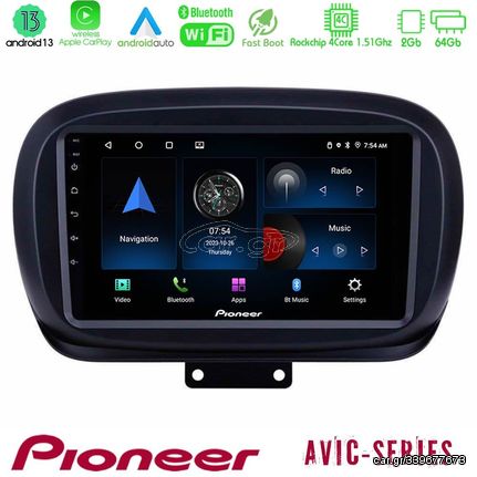 Pioneer AVIC 4Core Android13 2+64GB Fiat 500X Navigation Multimedia Tablet 9"