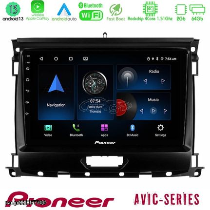 Pioneer AVIC 4Core Android13 2+64GB Ford Ranger 2017-2022 Navigation Multimedia Tablet 9"