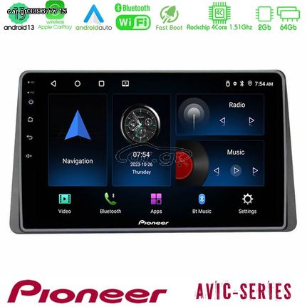 Pioneer AVIC 4Core Android13 2+64GB Dacia Duster 2019- Navigation Multimedia Tablet 9"