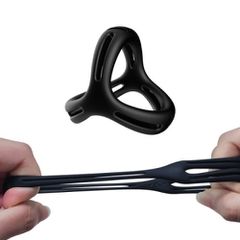 TOYBOY STAY HARD Triangle splitter ring BLACK-thumb-3