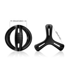 TOYBOY STAY HARD Triangle splitter ring BLACK-thumb-2